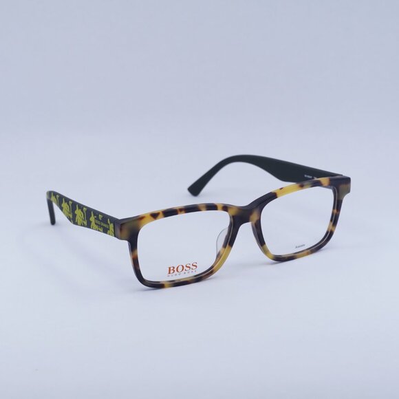 🕶️ New Hugo Boss BO 0262/F TBB  Eyeglasses - Yellow Havana Frame - Picture 12 of 13